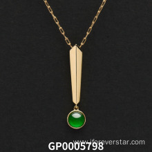 100% Natural Jadeite jade 18K Gold Pendant